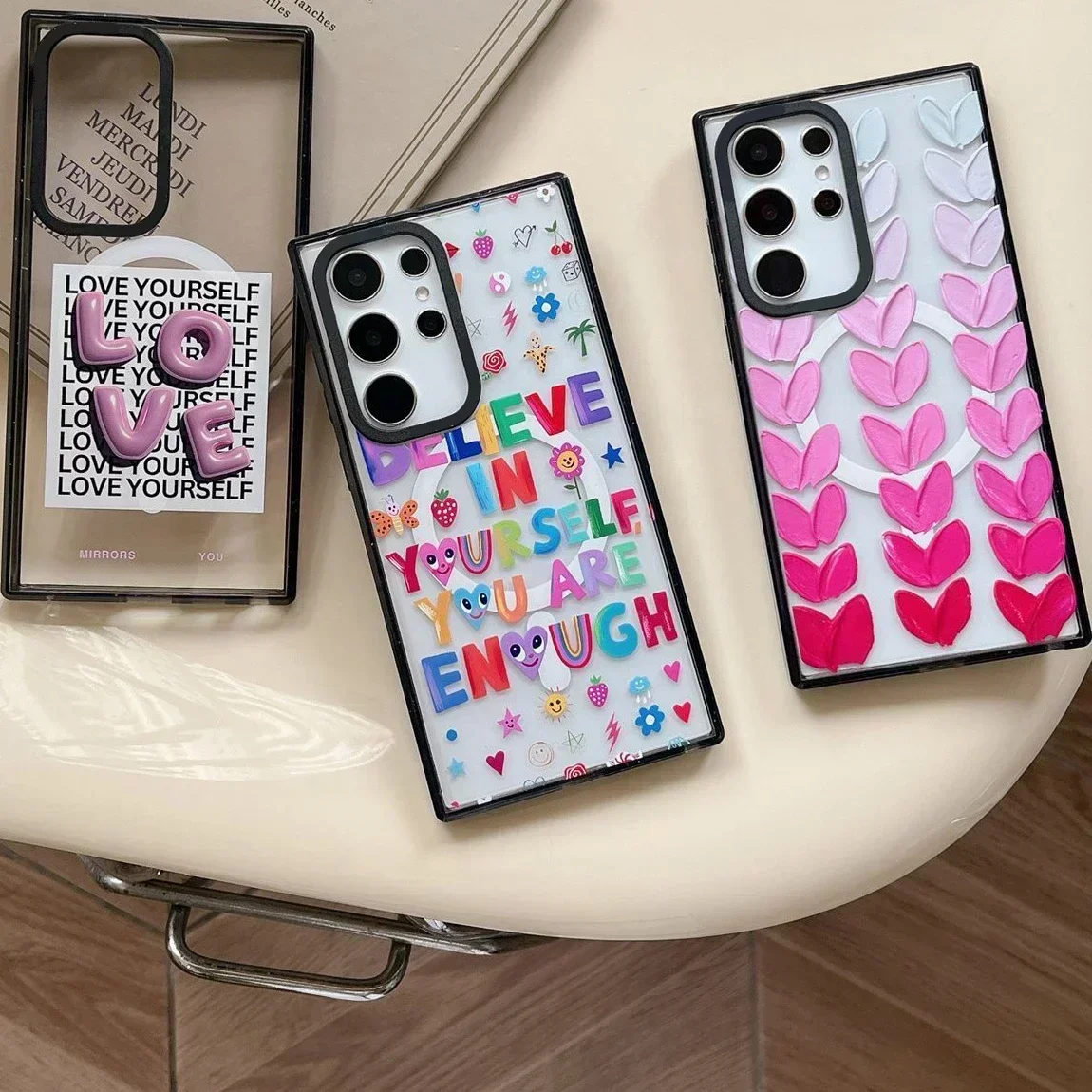 Colorful Letters Magnetic Acrylic Border Magnetic Phone Case for Samsung Galaxy S25 S24 S23 Ultra S25U Protective Shell
Colorful Letters Magnetic Acrylic Border Magnetic Phone Case for Samsung Galaxy S25 S24 S23 Ultra S25U Protective Shell