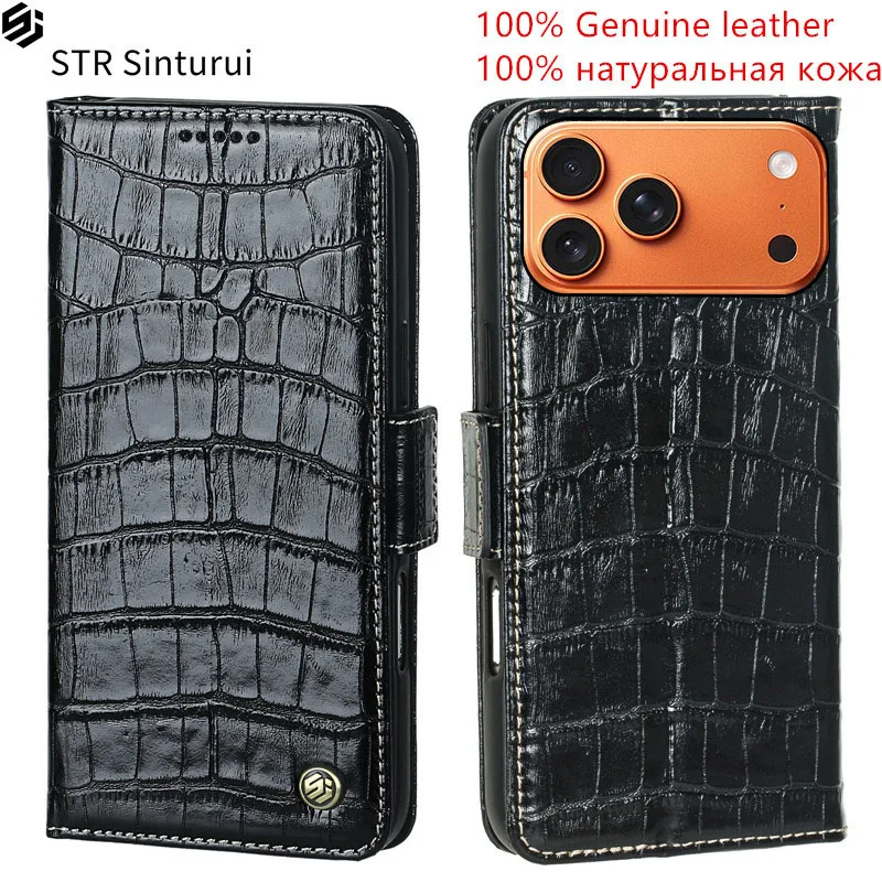 STR Genuine leather crocodile grain card Slot Wallet Cover For iPhone 11 12 13 14 15 16 17 Pro Max 8 PIus shockproof phone Case
STR Genuine leather crocodile grain card Slot Wallet Cover For iPhone 11 12 13 14 15 16 17 Pro Max 8 PIus shockproof phone Case