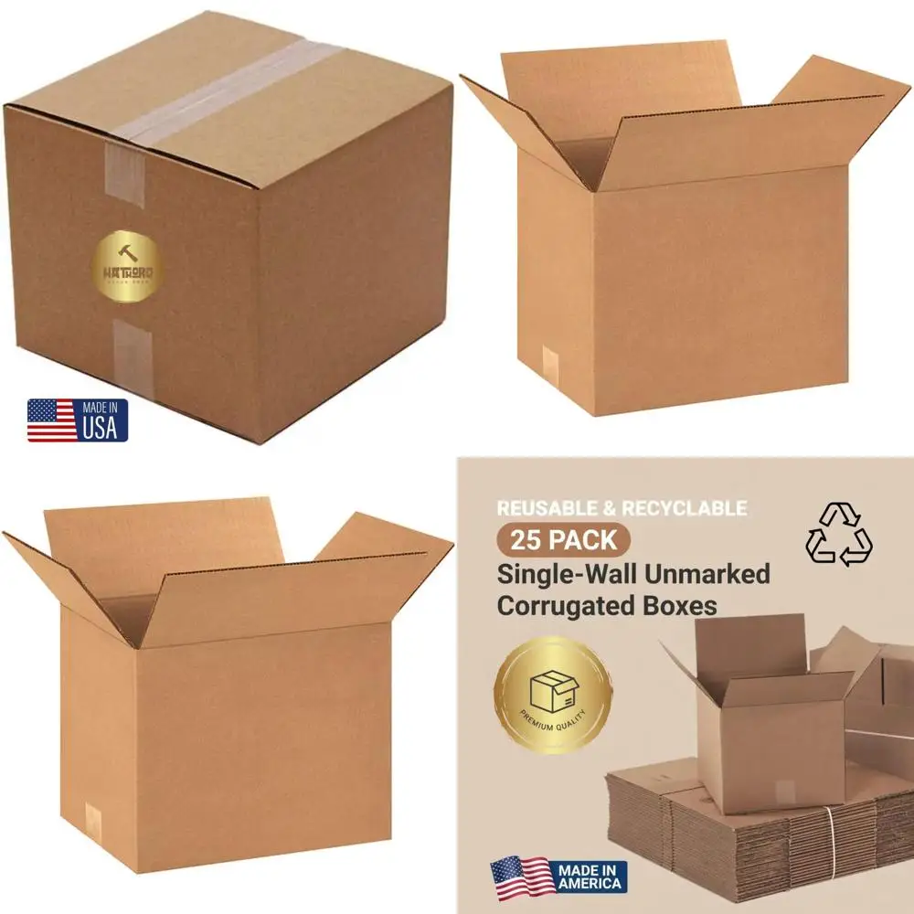 20x20x15 Inch Large Cardboard Moving Boxes | Pack of 20, Single-Wall, 65 lbs Capacity, Versatile for Packing and Storage
20x20x15 Inch Large Cardboard Moving Boxes | Pack of 20, Single-Wall, 65 lbs Capacity, Versatile for Packing and Storage