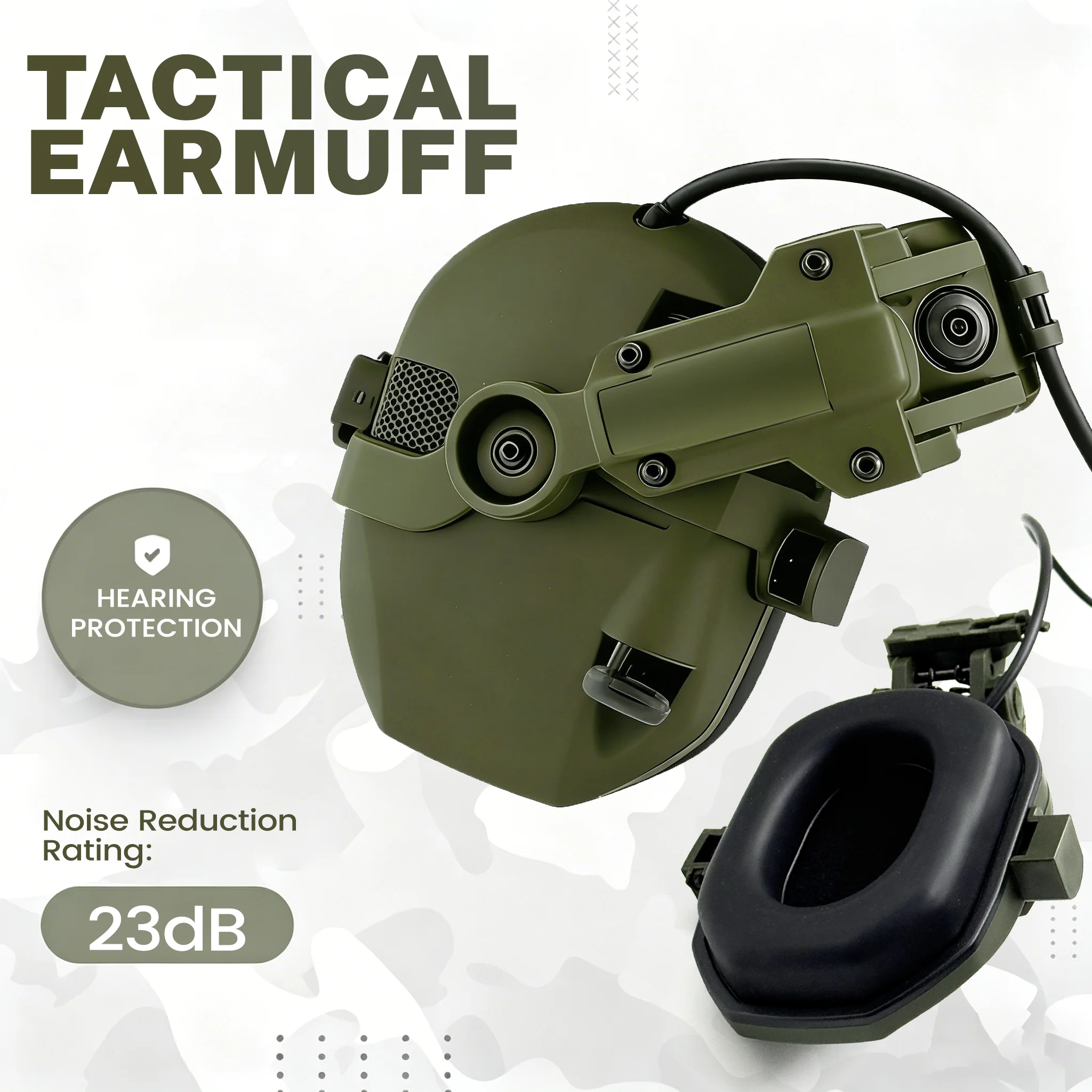 Tactical Electronic Shooting Ear Protection Earmuffs NRR 23dB Active Noise Reduction Headset for Hunting & Gun Range
Tactical Electronic Shooting Ear Protection Earmuffs NRR 23dB Active Noise Reduction Headset for Hunting & Gun Range