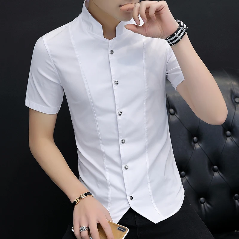 White Cotton Chinese Style Short Sleeve Zipper Shirts Slim Fit Sexy Mandarin Collar Elegant Retro Blouse Stand Collar Clothing
White Cotton Chinese Style Short Sleeve Zipper Shirts Slim Fit Sexy Mandarin Collar Elegant Retro Blouse Stand Collar Clothing