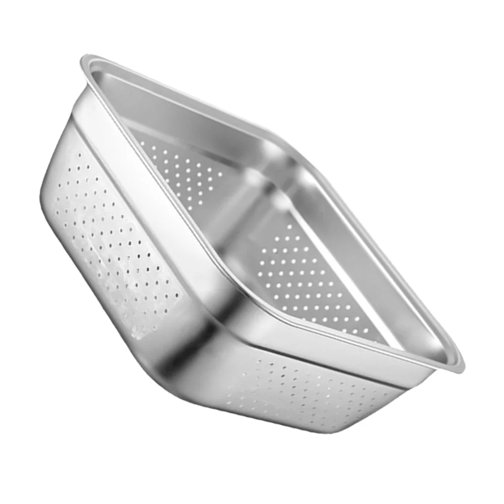 Thick Stainless Steel Washing Colander Large Capacity Square Drainage Holes Vegetable Fruit Strainer Kitchen Gadget Metal
Thick Stainless Steel Washing Colander Large Capacity Square Drainage Holes Vegetable Fruit Strainer Kitchen Gadget Metal