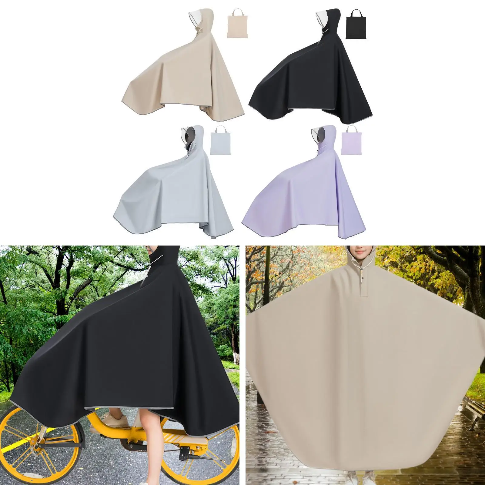 Bike Rain Poncho Hooded Reusable Rainwear for Men Women Full Body Rain Coat
Bike Rain Poncho Hooded Reusable Rainwear for Men Women Full Body Rain Coat
