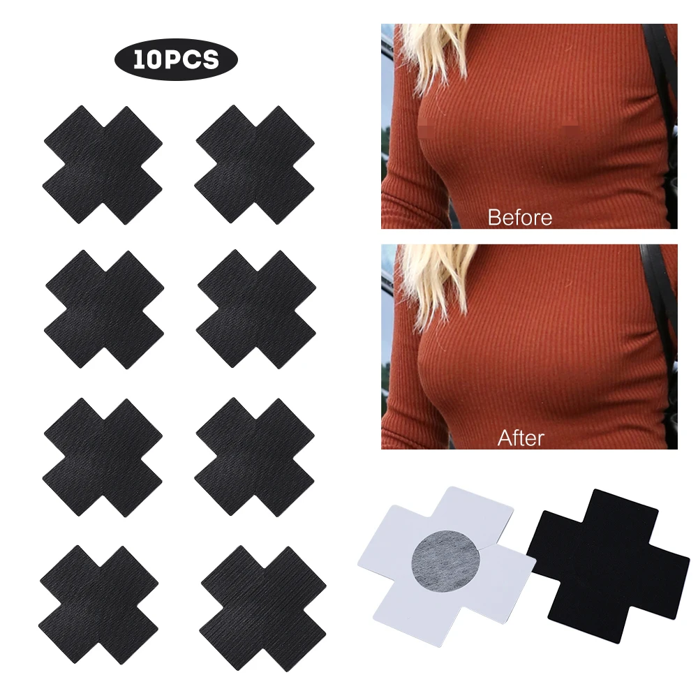 10pcs Black Skin Women Cross Shape Self-Adhesive Disposable Satin Nipple Cover Breast Pasties Stickers for Strapless Clothes
10pcs Black Skin Women Cross Shape Self-Adhesive Disposable Satin Nipple Cover Breast Pasties Stickers for Strapless Clothes