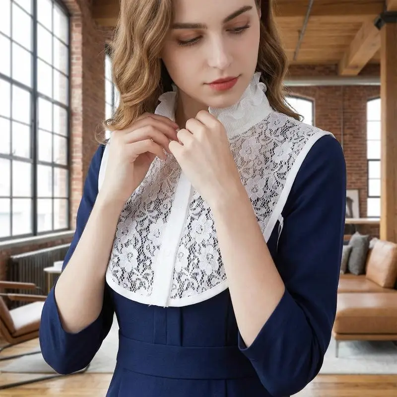 Trendy Elegant Hollow Lace Removable Collar Chic Shirt Collar For Blouses Versatile Decorative Accessory For Daily Wear
Trendy Elegant Hollow Lace Removable Collar Chic Shirt Collar For Blouses Versatile Decorative Accessory For Daily Wear