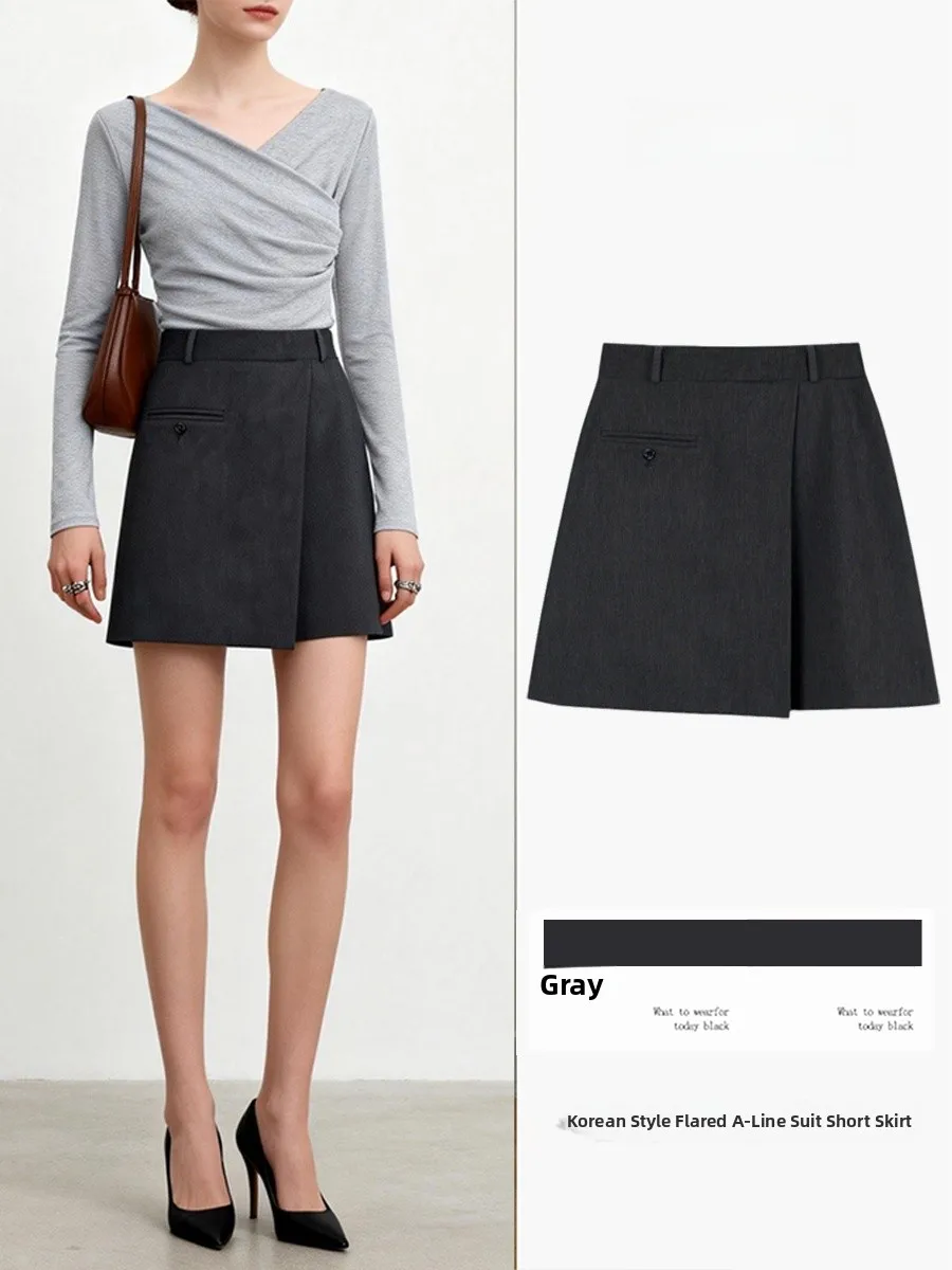 Gray High Waist A-Line Skirt Women's Spring Summer New Style Casual Suit Style Skirt Slimming Short Skirt for Ladies
Gray High Waist A-Line Skirt Women's Spring Summer New Style Casual Suit Style Skirt Slimming Short Skirt for Ladies