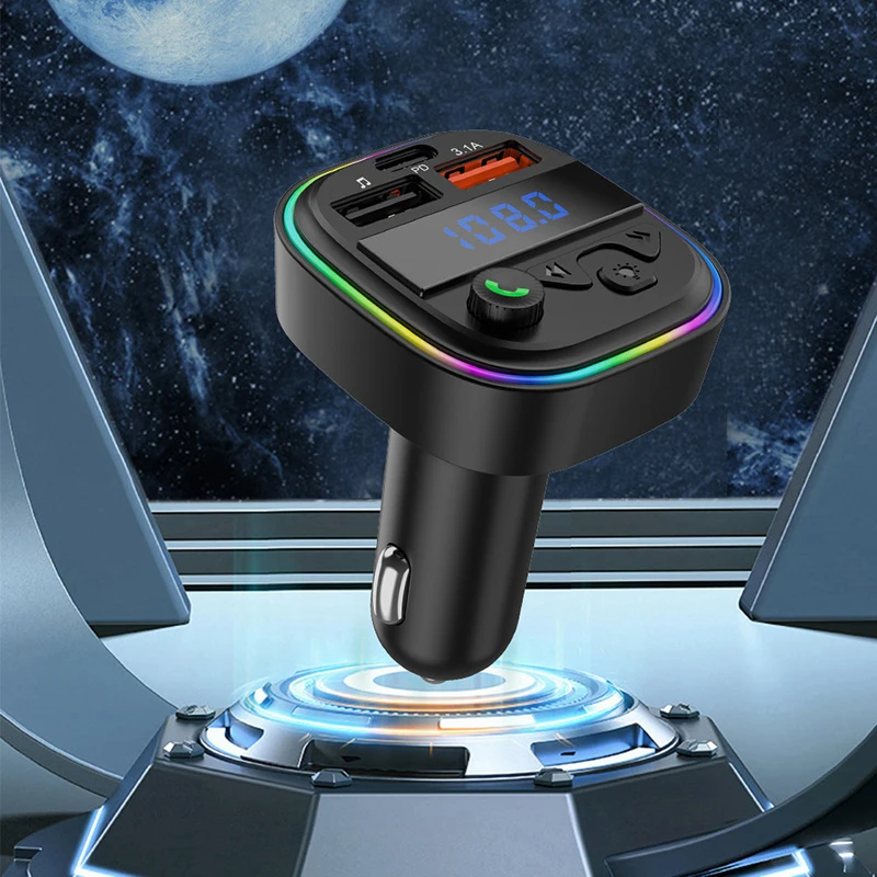 Двойное автомобильное зарядное устройство USB Type-C с RGB-подсветкой, адаптер питания для быстрой зарядки планшета, FM-передатчик, MP3-плеер для грузовых автомобилей
Двойное автомобильное зарядное устройство USB Type-C с RGB-подсветкой, адаптер питания для быстрой зарядки планшета, FM-передатчик, MP3-плеер для грузовых автомобилей