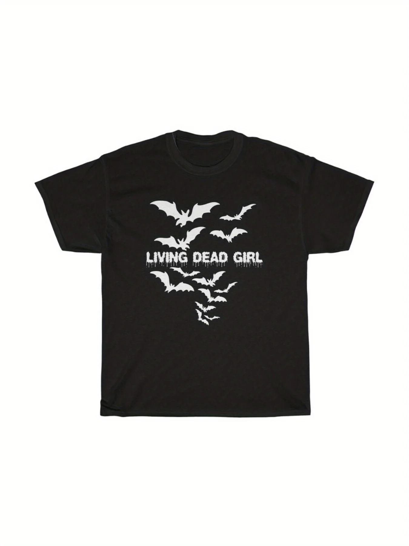 Готическая футболка Dead Girl на Хэллоуин, черная хлопковая футболка, белая летучая мышь, повседневная футболка с круглым вырезом, мягкая и удобная, подходит для
Готическая футболка Dead Girl на Хэллоуин, черная хлопковая футболка, белая летучая мышь, повседневная футболка с круглым вырезом, мягкая и удобная, подходит для