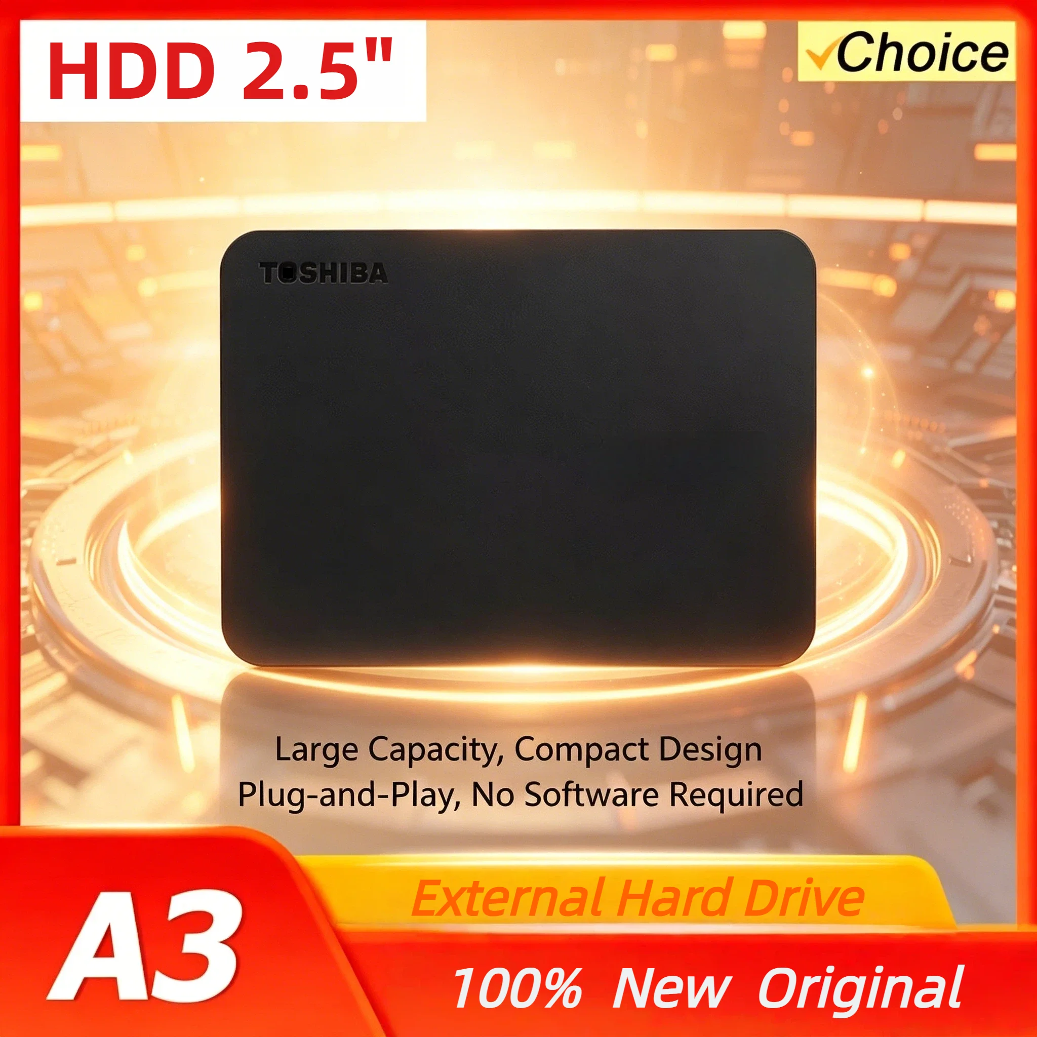 Toshiba For A3 OEM Expansion HDD 500GB 1TB 2TB USB3.0 2.5 Inch Portable External Hard Disk BOX Drive for PC Laptop Xbox PS4 PS5
Toshiba For A3 OEM Expansion HDD 500GB 1TB 2TB USB3.0 2.5 Inch Portable External Hard Disk BOX Drive for PC Laptop Xbox PS4 PS5