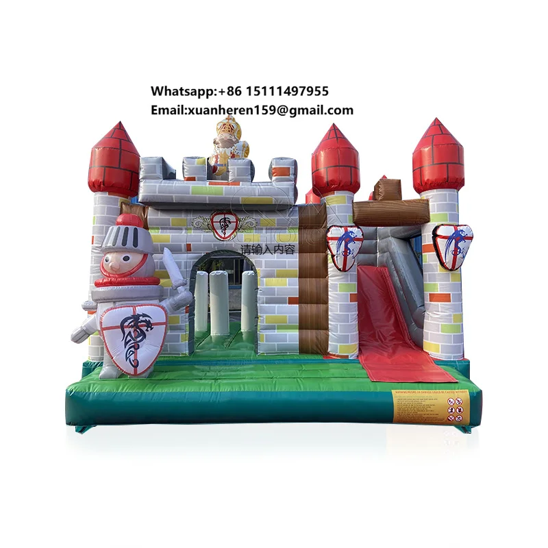 New Design Inflatable Knight Castle Bounce House Slide Castle Classic Vintage Style for Kids Role Playing
New Design Inflatable Knight Castle Bounce House Slide Castle Classic Vintage Style for Kids Role Playing