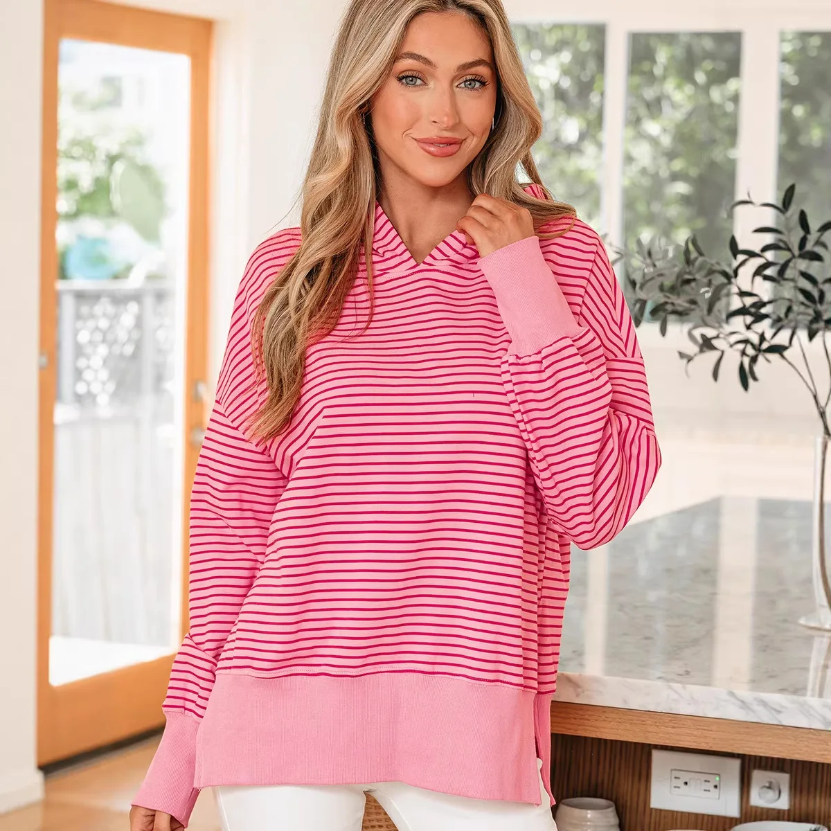 Sweatshirts Women Top Hoodies Full Sleeve Y2k Streetwear Elegant Splice Striped Tops Casual Loose Regular Work Spring 2026
Sweatshirts Women Top Hoodies Full Sleeve Y2k Streetwear Elegant Splice Striped Tops Casual Loose Regular Work Spring 2026