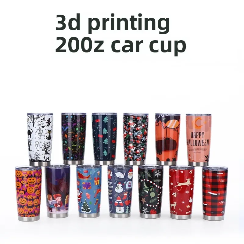 Creative 304 stainless steel thermos cup Double vacuum portable beer mug 3D printed 20oz car cup
Creative 304 stainless steel thermos cup Double vacuum portable beer mug 3D printed 20oz car cup