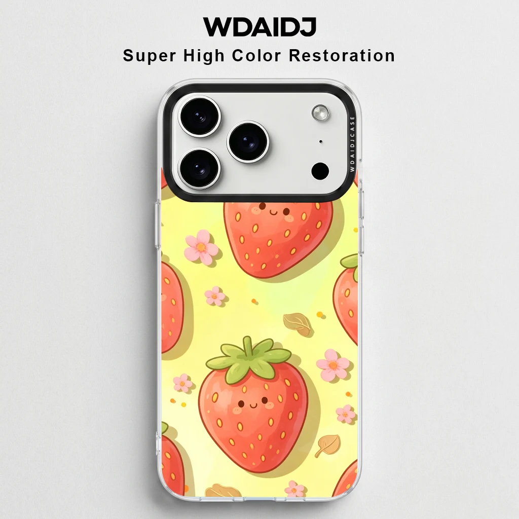 Cute Smiling Strawberry Print On Yellow Background Phone Case For iPhone 17 16 15 14 13 Kawaii Fruit Anti Drop Clear Cover
Cute Smiling Strawberry Print On Yellow Background Phone Case For iPhone 17 16 15 14 13 Kawaii Fruit Anti Drop Clear Cover