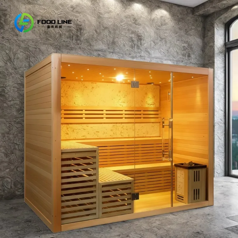 Customized Hot Sale Indoor Sauna Room for 5-8 Person with Large Size and Hemlock Solid Wood
Customized Hot Sale Indoor Sauna Room for 5-8 Person with Large Size and Hemlock Solid Wood