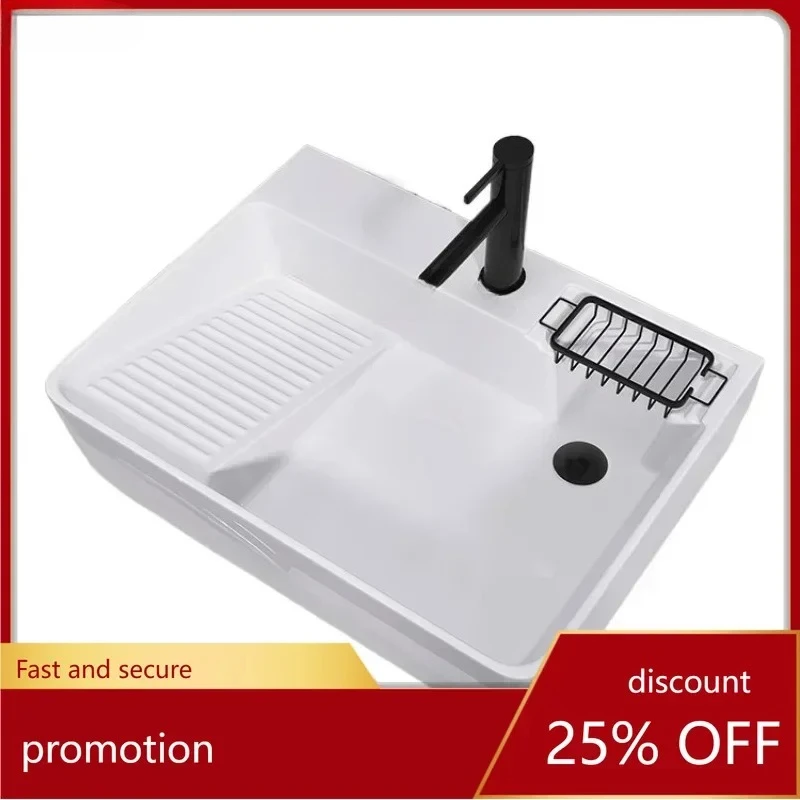 HT Balcony Laundry Basin with Washboard Washing Machine Ceramic Household Counter Basin Washbasin
HT Balcony Laundry Basin with Washboard Washing Machine Ceramic Household Counter Basin Washbasin