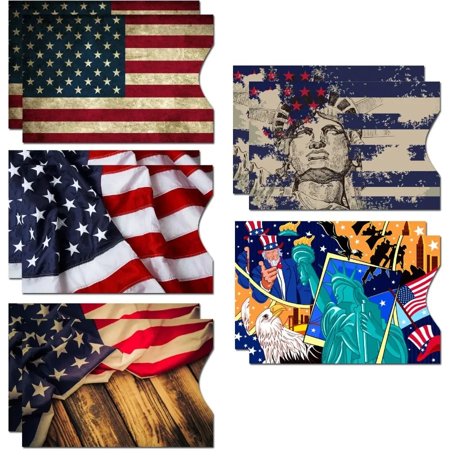 Рукава с блокировкой RFID 10 рукавов с блокировкой RFID 5 видов конструкций Набор дорожных футляров для защиты от кражи личных данных (Американский элемент) (Side Lo
Рукава с блокировкой RFID 10 рукавов с блокировкой RFID 5 видов конструкций Набор дорожных футляров для защиты от кражи личных данных (Американский элемент) (Side Lo