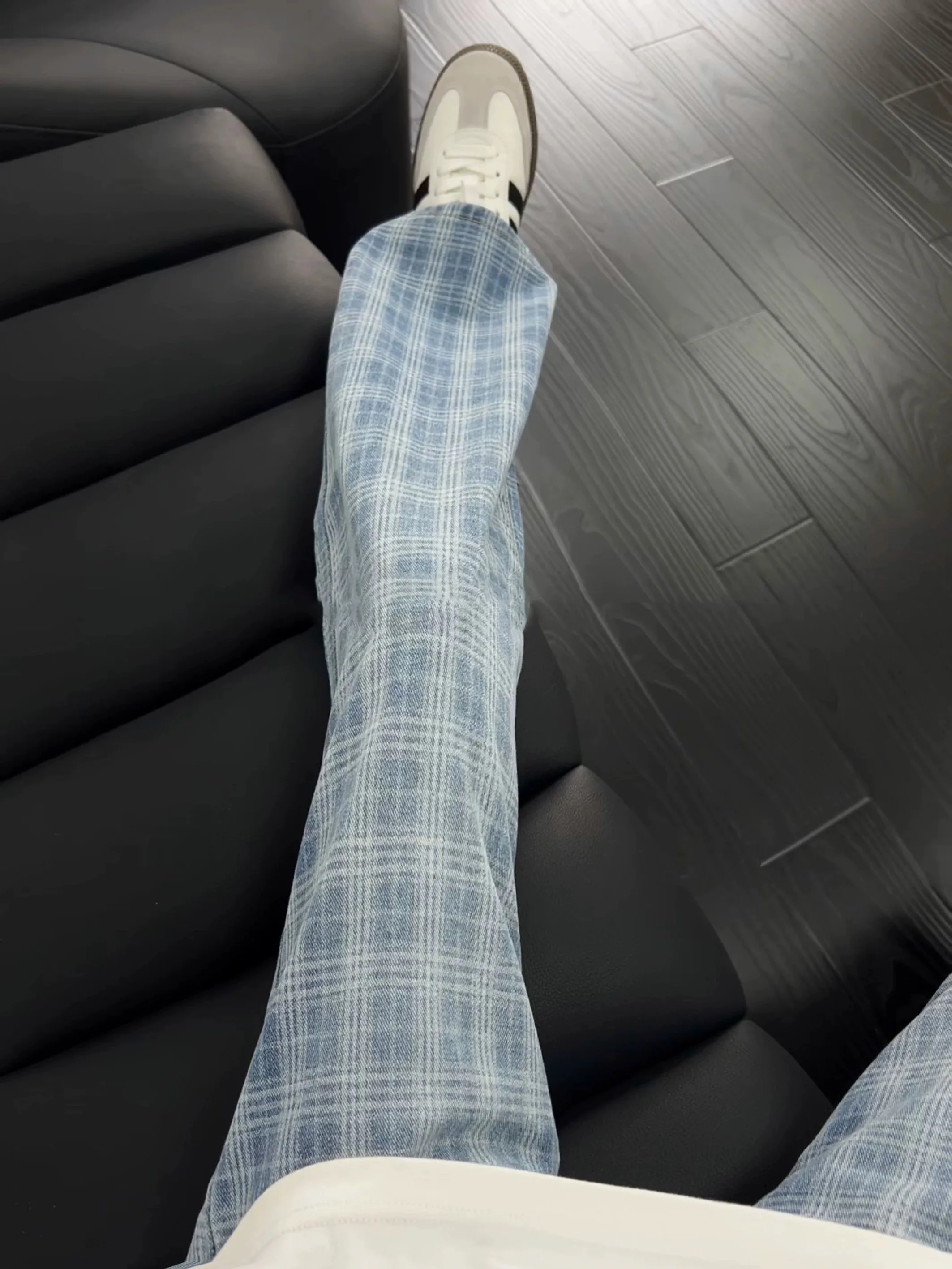 Blue Plaid Men's Jeans Autumn Winter American Trendy Brand Waed Loose Casual High Street Straight Leg Micro Flared Pants
Blue Plaid Men's Jeans Autumn Winter American Trendy Brand Waed Loose Casual High Street Straight Leg Micro Flared Pants