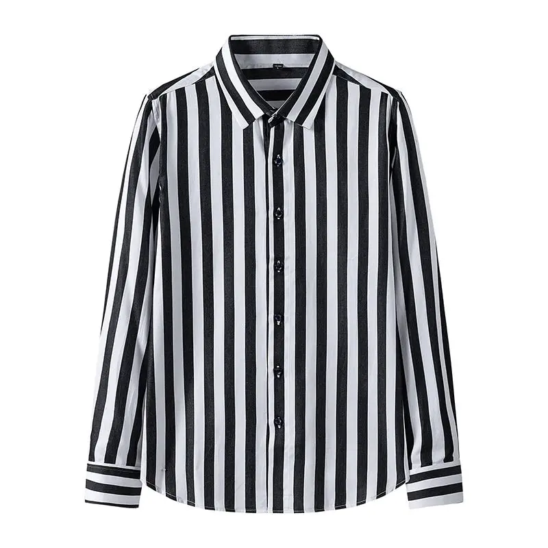 2024 Men's Korean Long Sleeve Striped Spring Fall Blouses New Clothes with Buttons Loose Casuals Business Male Clothing P61
2024 Men's Korean Long Sleeve Striped Spring Fall Blouses New Clothes with Buttons Loose Casuals Business Male Clothing P61
