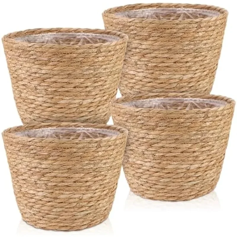Large Seagrass Planter Baskets with Plastic Lining for Indoor and Outdoor Plants, Set of 4
Large Seagrass Planter Baskets with Plastic Lining for Indoor and Outdoor Plants, Set of 4