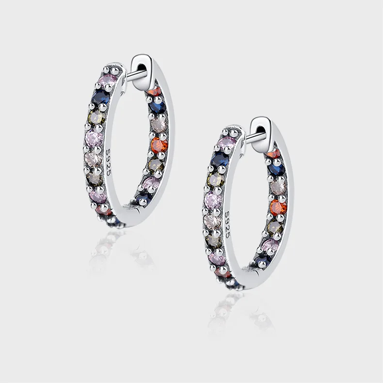 Rainbow Circle Personalized Colorful Earrings S925 Sterling Silver Ear Buckles Fashionable Colored Diamond Earrings Daily Wear
Rainbow Circle Personalized Colorful Earrings S925 Sterling Silver Ear Buckles Fashionable Colored Diamond Earrings Daily Wear