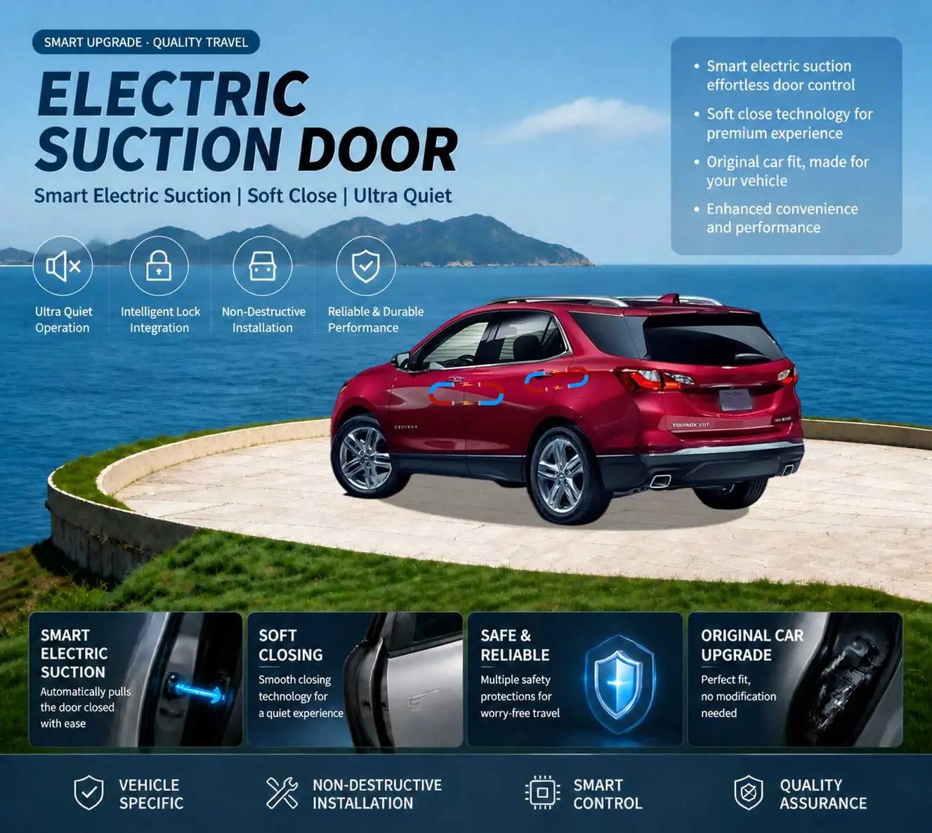 Car Specific Car Modification Auto Suction Soft Close Door Modification Parts&Accessories For Chevrolet Equinox 3rd Gen 2018-22
Car Specific Car Modification Auto Suction Soft Close Door Modification Parts&Accessories For Chevrolet Equinox 3rd Gen 2018-22