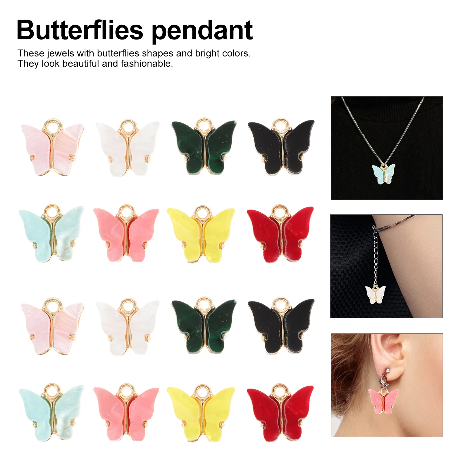 80pcs Butterfly Pendant Silver Charms Keychain Accessories DIY Diy Charm Bracelets Jewelry Making Craft Gifts
80pcs Butterfly Pendant Silver Charms Keychain Accessories DIY Diy Charm Bracelets Jewelry Making Craft Gifts
