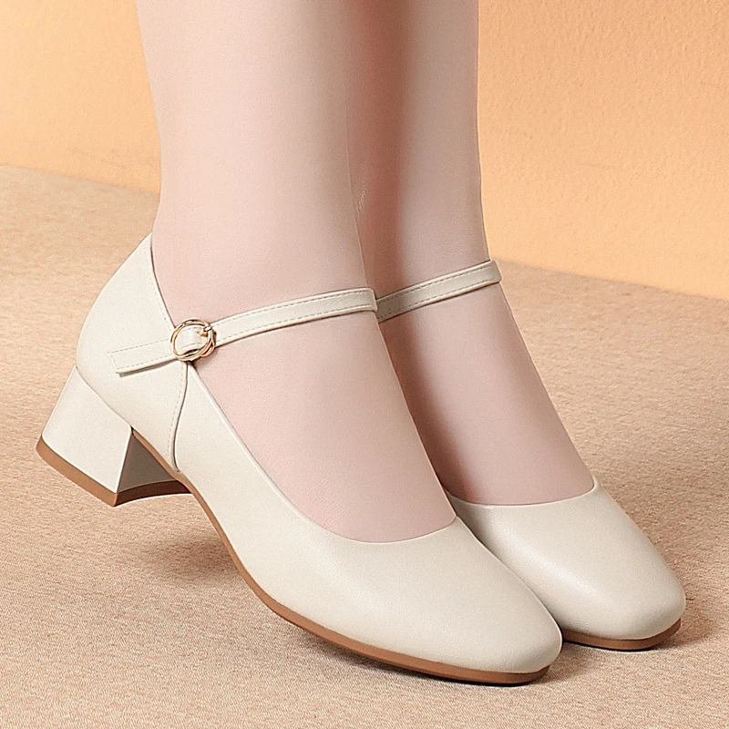 One-Line Button Work Shoes Black Workwear Upper Interview Commuter Single Shoes Thick Heel Women's Leather Shoes Comfortable
One-Line Button Work Shoes Black Workwear Upper Interview Commuter Single Shoes Thick Heel Women's Leather Shoes Comfortable