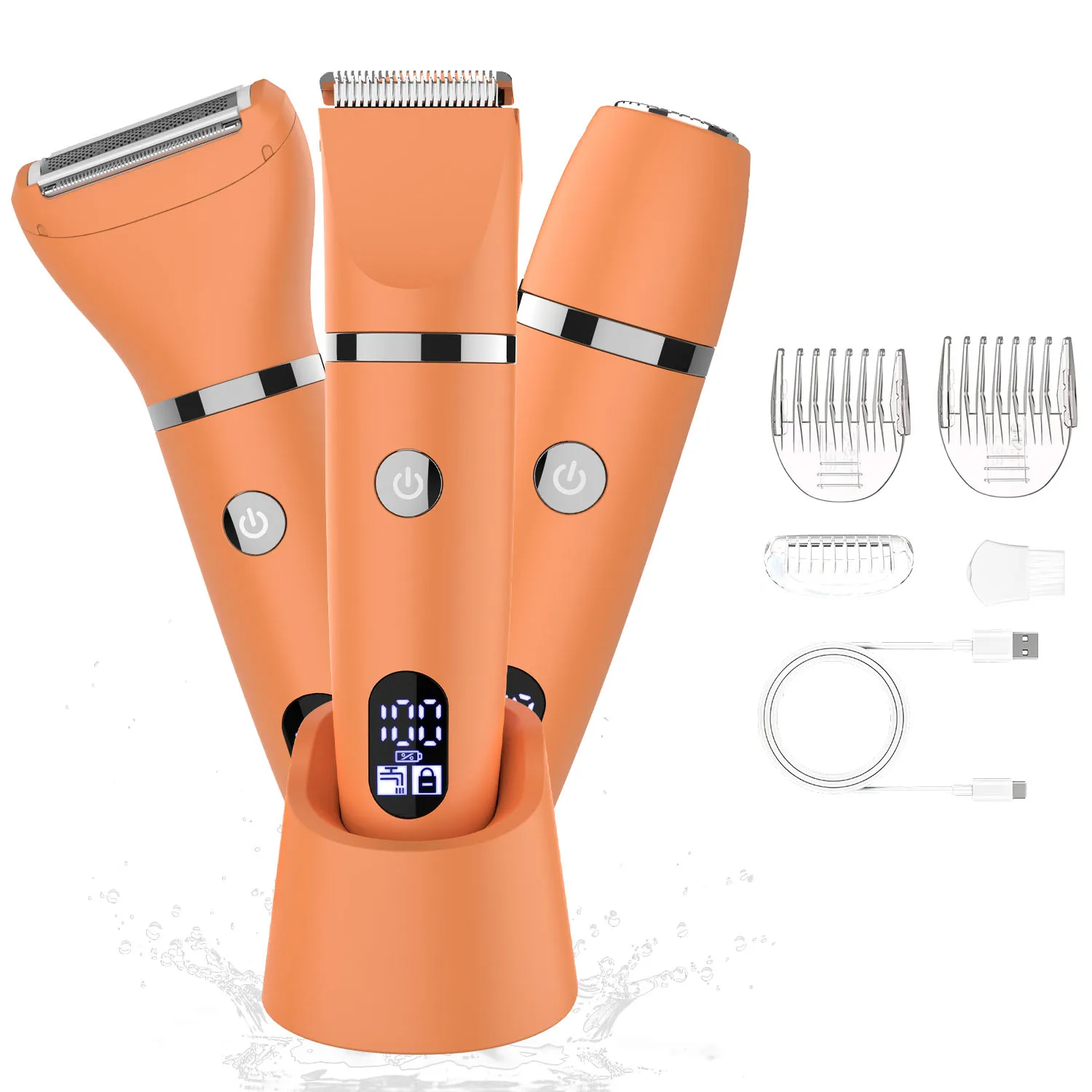 3-in-1 Women's Electric Hair Removal Device with LED USB Rechargeable Portable Wet & Dry Razors with Base
3-in-1 Women's Electric Hair Removal Device with LED USB Rechargeable Portable Wet & Dry Razors with Base