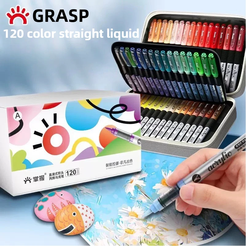 GRASP 120/1 цвета, жидкие акриловые художественные маркеры, ручки для рисования, маркеры с наконечником кисти для наскальной живописи, школьные принадлежности, канцелярские принадлежности
GRASP 120/1 цвета, жидкие акриловые художественные маркеры, ручки для рисования, маркеры с наконечником кисти для наскальной живописи, школьные принадлежности, канцелярские принадлежности