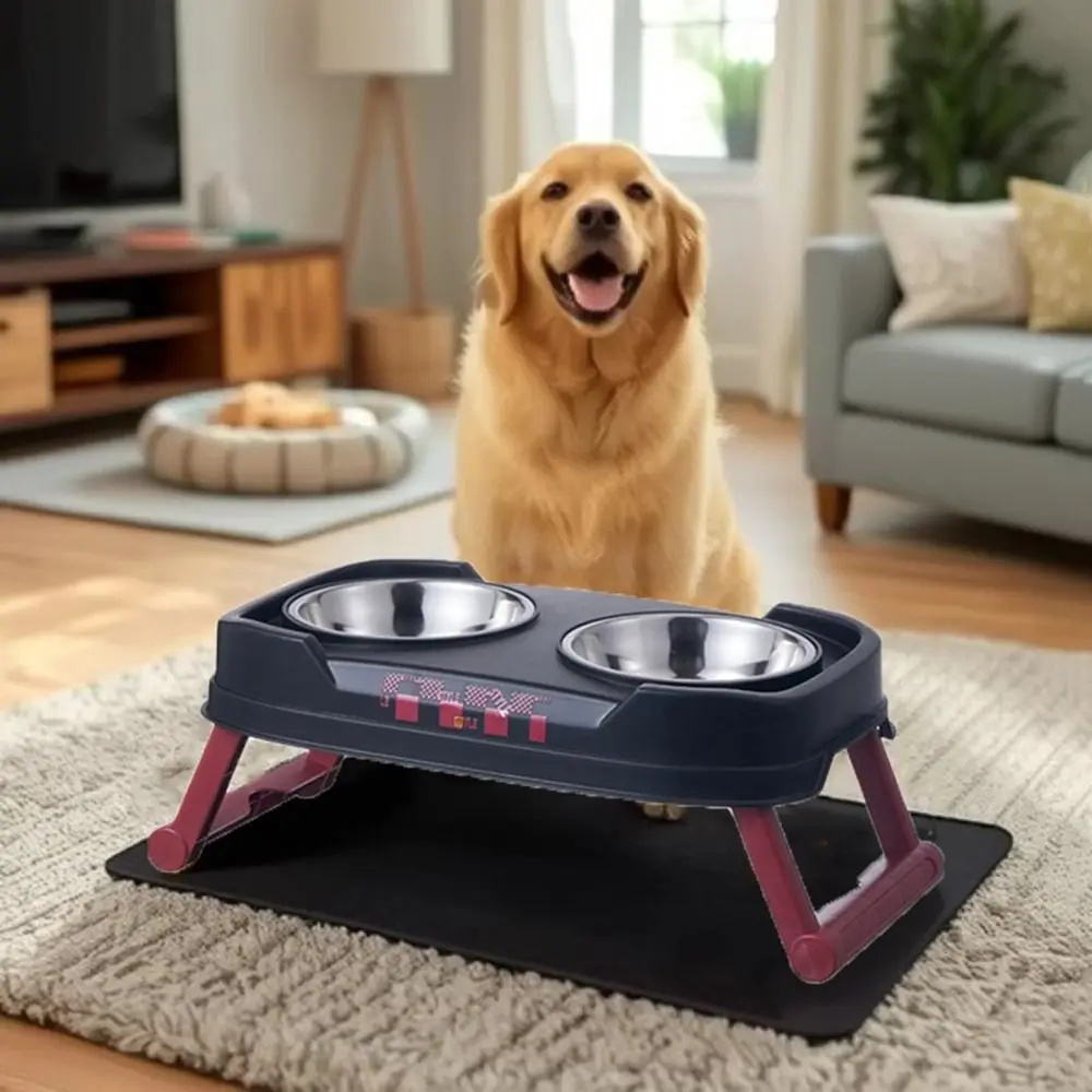 Plastic/Stainless Steel Double Cat Bowl Neck Protection Anti-flip Cat Feeding Bowl Non-Slip with Foldable Stand
Plastic/Stainless Steel Double Cat Bowl Neck Protection Anti-flip Cat Feeding Bowl Non-Slip with Foldable Stand