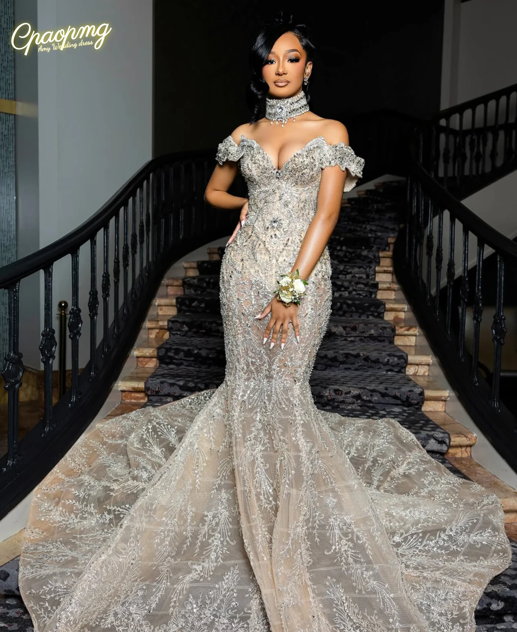 Великолепные аппликации по индивидуальному заказу, хрустальные платья с открытыми плечами, свадебные платья с бисером, иллюзия невесты, Vestidos De Novia
Великолепные аппликации по индивидуальному заказу, хрустальные платья с открытыми плечами, свадебные платья с бисером, иллюзия невесты, Vestidos De Novia