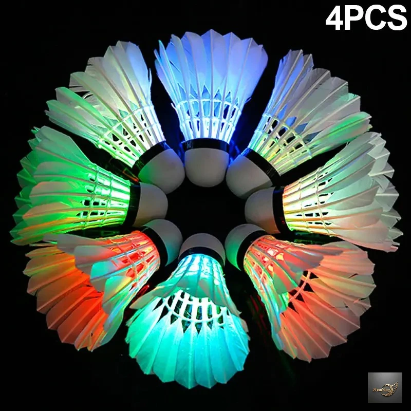 4 Pcs Colorful LED Light Up Plastic Badminton Shuttlecocks, Glowing Balls for Indoor & Outdoor Sports Training and Games
4 Pcs Colorful LED Light Up Plastic Badminton Shuttlecocks, Glowing Balls for Indoor & Outdoor Sports Training and Games