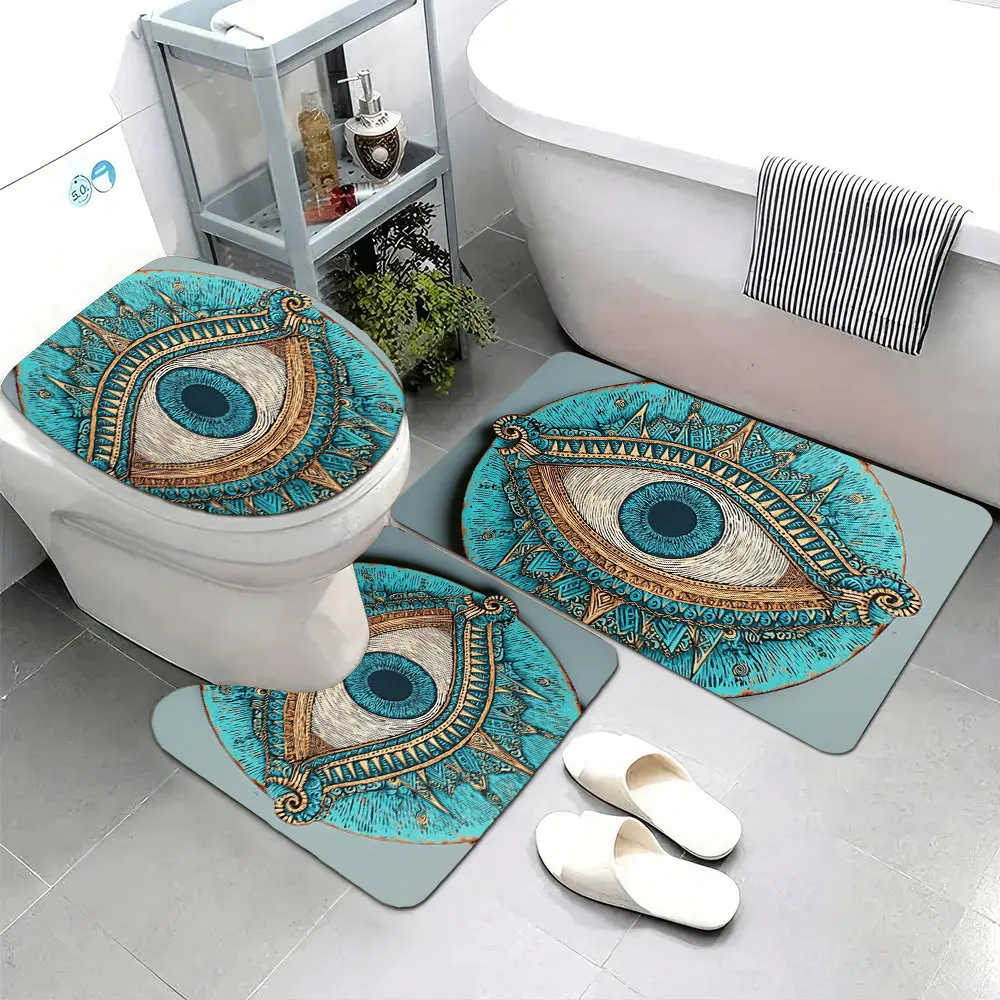 3pcs Super Soft Bathroom Floor Mats Set, Non-Slip Backing, A Hand Painted Wooden Sign with an Eye Design Print Suitable for Bath
3pcs Super Soft Bathroom Floor Mats Set, Non-Slip Backing, A Hand Painted Wooden Sign with an Eye Design Print Suitable for Bath