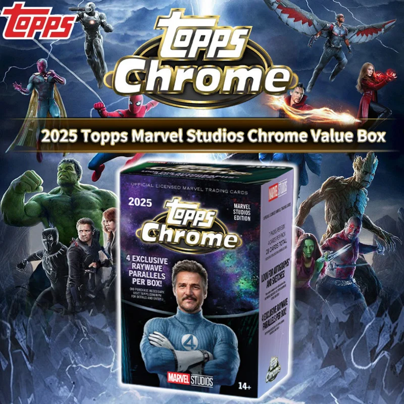 Genuine 2025 TOPPS Marvel Cinema Chrome Value Box Marvel Heroes Thor Iron Man Captain America Collection Cards Toy Birthday Gift
Genuine 2025 TOPPS Marvel Cinema Chrome Value Box Marvel Heroes Thor Iron Man Captain America Collection Cards Toy Birthday Gift