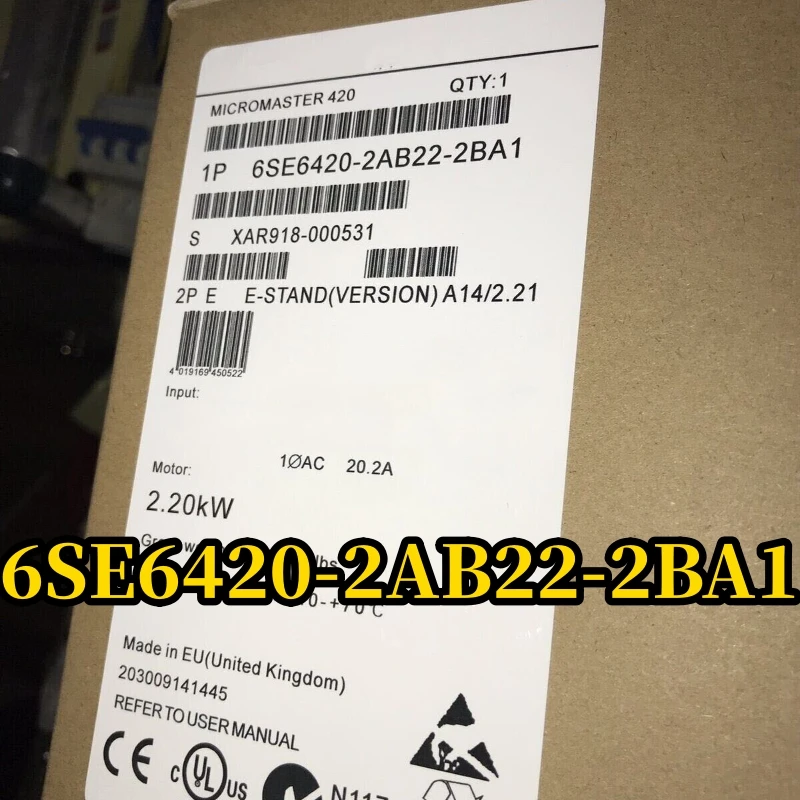 New with Class A filter 6SE6420-2AB22-2BA1 6SE6 420-2AB22-2BA1 6SE64 20-2AB22-2BA1 one year warranty fast delivery
New with Class A filter 6SE6420-2AB22-2BA1 6SE6 420-2AB22-2BA1 6SE64 20-2AB22-2BA1 one year warranty fast delivery