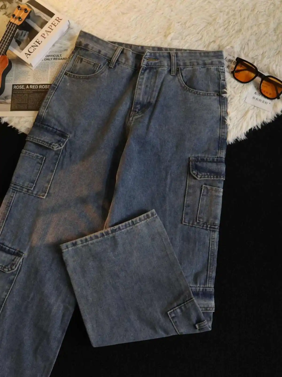 Women Cargo Jeans Vintage 90s Y2k High Waist Baggy Jean Long Pants Streetwear Wide Leg Denim Trousers Oversizes Clothes 2025 New
Women Cargo Jeans Vintage 90s Y2k High Waist Baggy Jean Long Pants Streetwear Wide Leg Denim Trousers Oversizes Clothes 2025 New