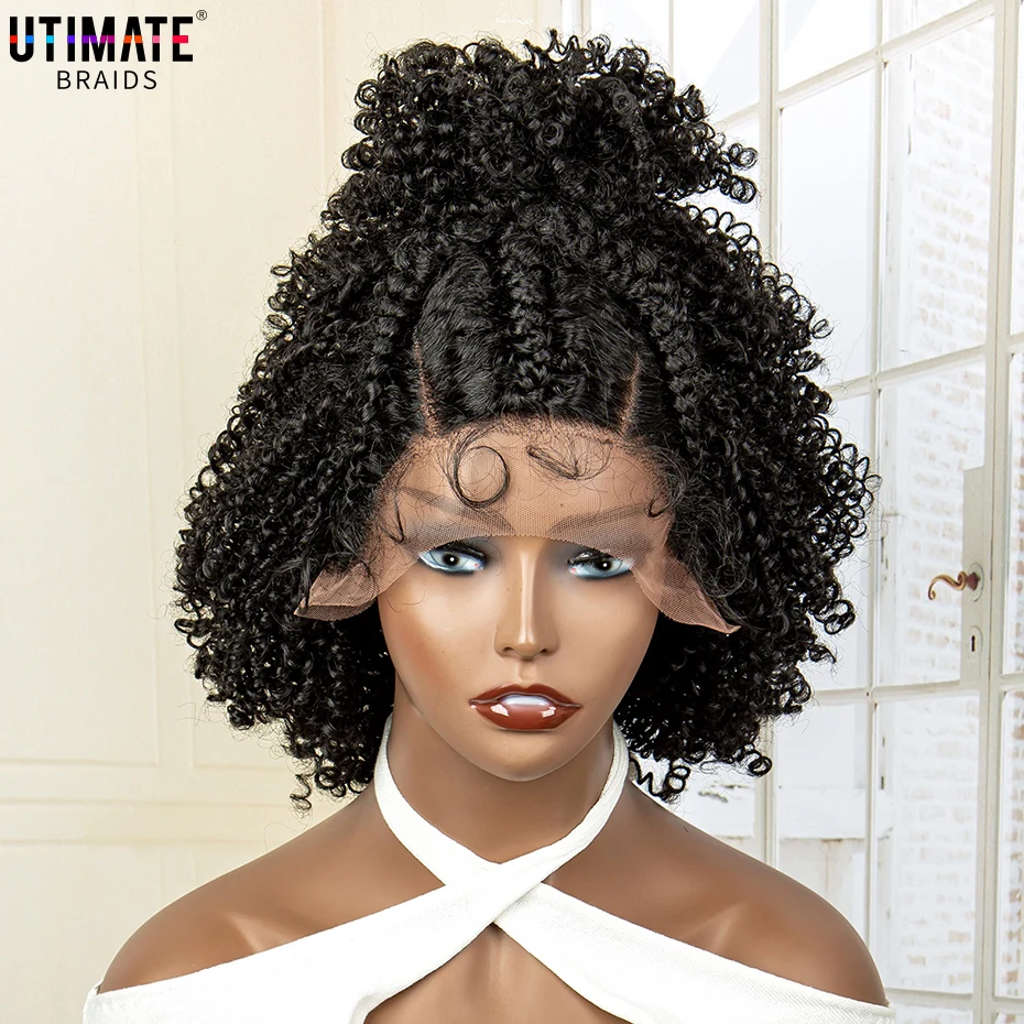New Arrival Synthetic Lace Frontal Braided Wigs with Curly Cornrow Short Bob Box Braiding Hair Wigs with Baby Hair 12 Inches
New Arrival Synthetic Lace Frontal Braided Wigs with Curly Cornrow Short Bob Box Braiding Hair Wigs with Baby Hair 12 Inches