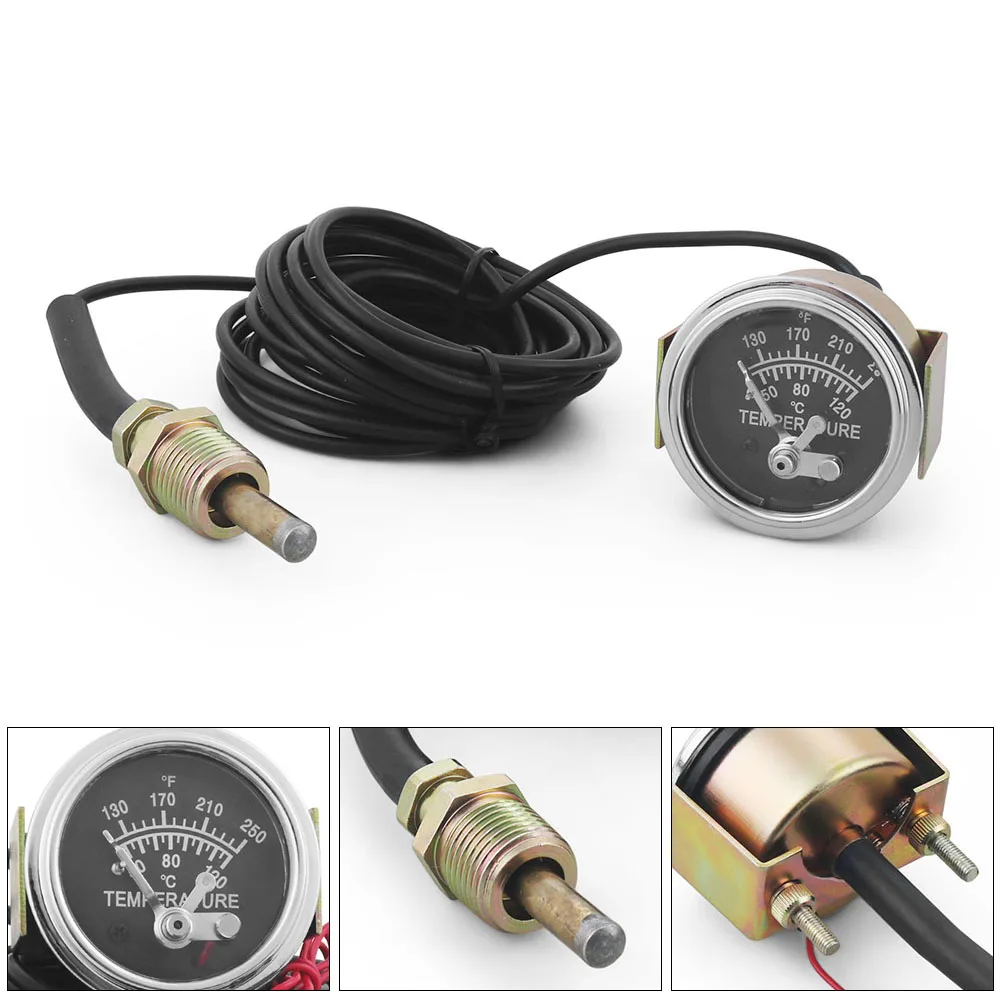 12V Water Temp Gauge 2" 52MM Mechanical Manually Alarm 50-120℃/130-250℉ Water Temperature Meter Yellow Light NPT 1/2 Sensor
12V Water Temp Gauge 2" 52MM Mechanical Manually Alarm 50-120℃/130-250℉ Water Temperature Meter Yellow Light NPT 1/2 Sensor