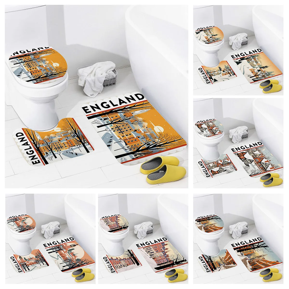 American Retro Bathroom Non-Slip Mat Toilet Cushion Cover Combination Non-Slip Mat Toilet Bathroom Decoration three-piece set
American Retro Bathroom Non-Slip Mat Toilet Cushion Cover Combination Non-Slip Mat Toilet Bathroom Decoration three-piece set