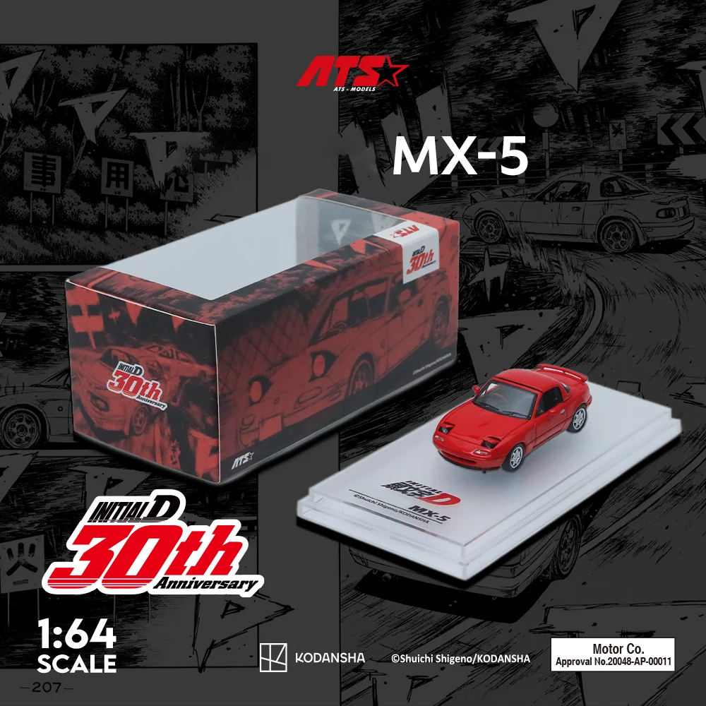 ATS 1/64 MX-5 Miata Initial D Edition Alloy Diecast Car Model, Eunos Roadster Anime Racing Replica Miniature Collectible Gift fo
ATS 1/64 MX-5 Miata Initial D Edition Alloy Diecast Car Model, Eunos Roadster Anime Racing Replica Miniature Collectible Gift fo