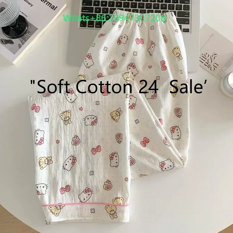 Summer new white Hello Kitty cute women's pajamas three-piece short-sleeved shorts trousers Hello Kitty pure cotton loungewear
Summer new white Hello Kitty cute women's pajamas three-piece short-sleeved shorts trousers Hello Kitty pure cotton loungewear