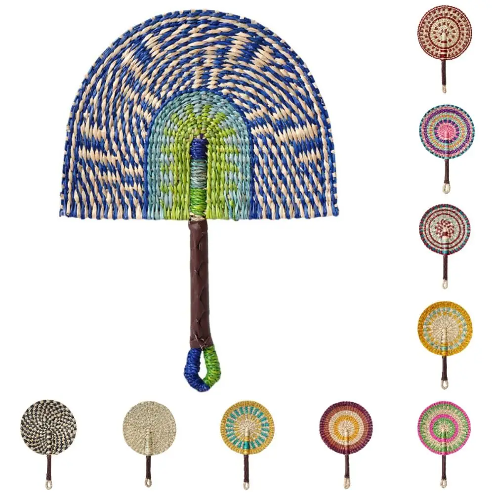 Colorful Striped Patterns Seagrass Woven Fan Vintage Anti-Mosquito Cattail Fan Bohemian Portable Hand Braided Fan Photo Prop
Colorful Striped Patterns Seagrass Woven Fan Vintage Anti-Mosquito Cattail Fan Bohemian Portable Hand Braided Fan Photo Prop