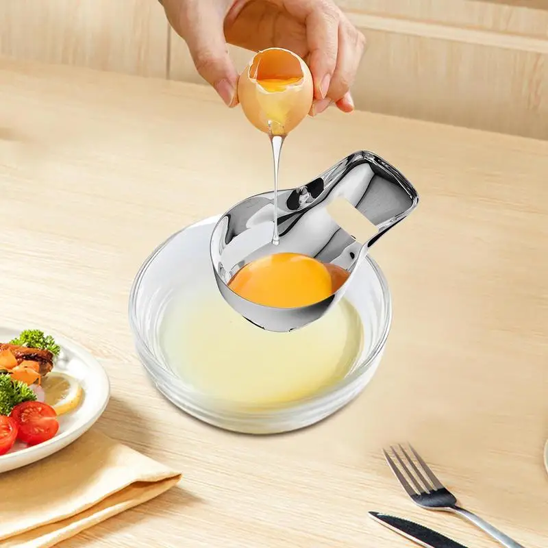 Egg Separator Stainless Steel Egg White Separator From Yolk Kitchen Tools Sifting Filter Divider Compact Food Grade Strainer For
Egg Separator Stainless Steel Egg White Separator From Yolk Kitchen Tools Sifting Filter Divider Compact Food Grade Strainer For