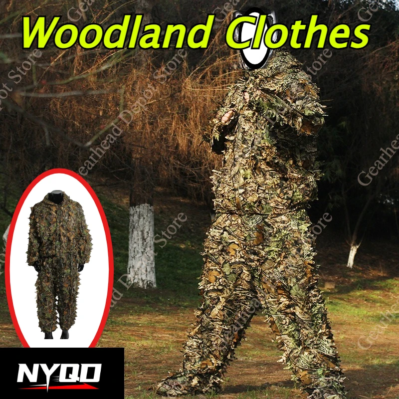 3D Hunting Clothes Sniper Airsoft Camouflage Ghillie Suit Uniform Men Women Kids Tactical Clothing Paintball Jackets
3D Hunting Clothes Sniper Airsoft Camouflage Ghillie Suit Uniform Men Women Kids Tactical Clothing Paintball Jackets