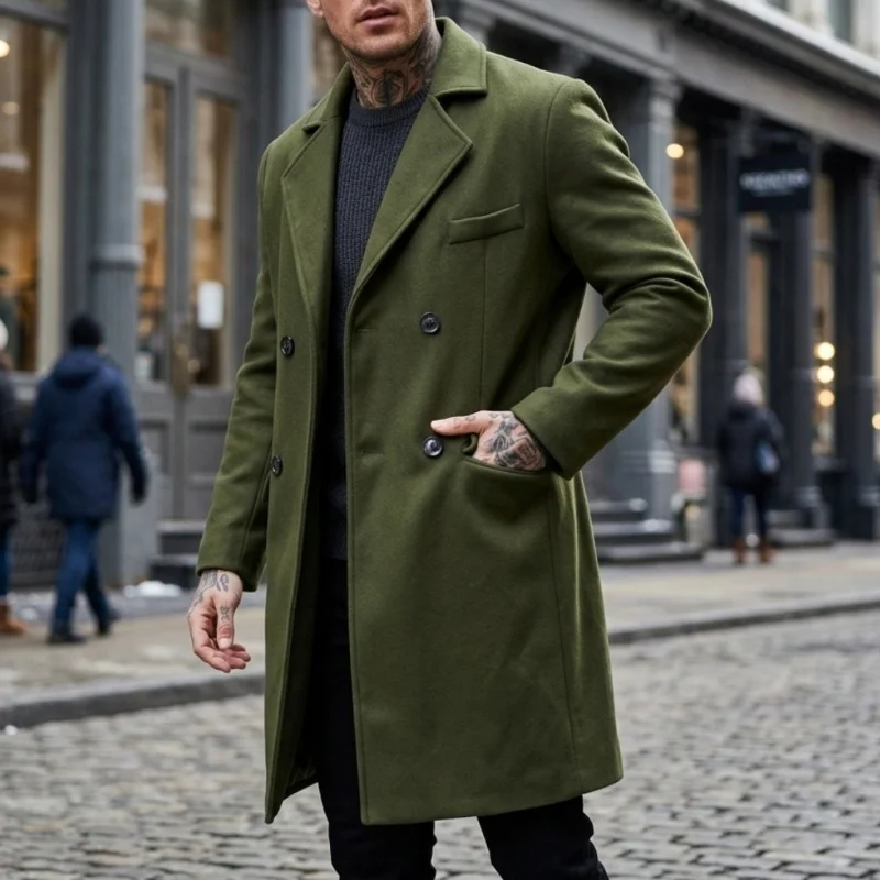 Winter Men's Wool Blends Double-Breasted Knee-Length Trench Coat Timeless Business-Casual Long-Length Outerwear Jacket for Men
Winter Men's Wool Blends Double-Breasted Knee-Length Trench Coat Timeless Business-Casual Long-Length Outerwear Jacket for Men