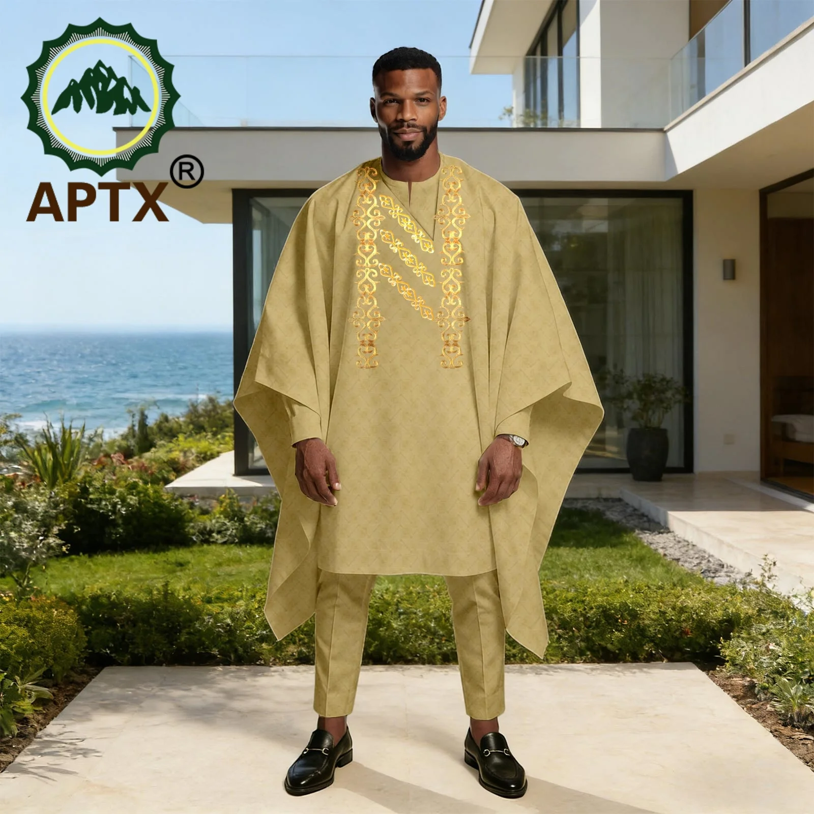 African Clothing for Men Bazin Riche Embroidery Aganda Robe Shirt with Pants Set Luxury Wedding Party Wear 2616041
African Clothing for Men Bazin Riche Embroidery Aganda Robe Shirt with Pants Set Luxury Wedding Party Wear 2616041