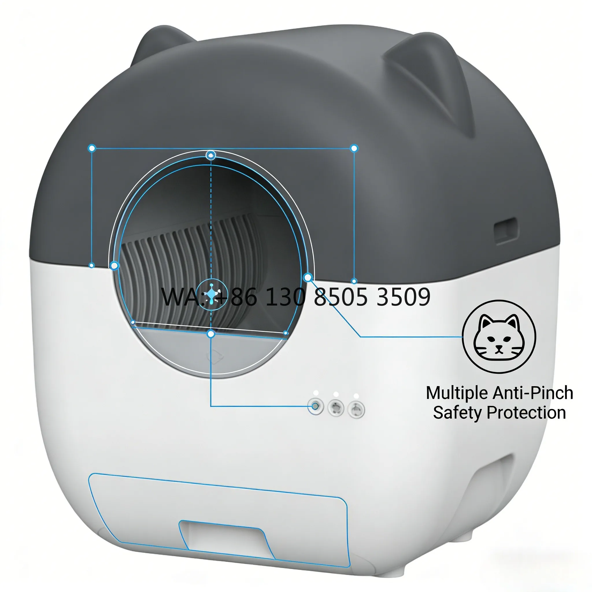 Best Selling Intelligent Self-Cleaning Anti-splash Travel Portable Family Pet Smart Cat Litter Box
Best Selling Intelligent Self-Cleaning Anti-splash Travel Portable Family Pet Smart Cat Litter Box
