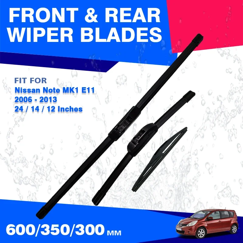 For Nissan Note MK1 E11 2006 - 2013 Front Rear Wiper Blades Set Windshield Windscreen Window Brushes Wash Accessories 2010 2005
For Nissan Note MK1 E11 2006 - 2013 Front Rear Wiper Blades Set Windshield Windscreen Window Brushes Wash Accessories 2010 2005