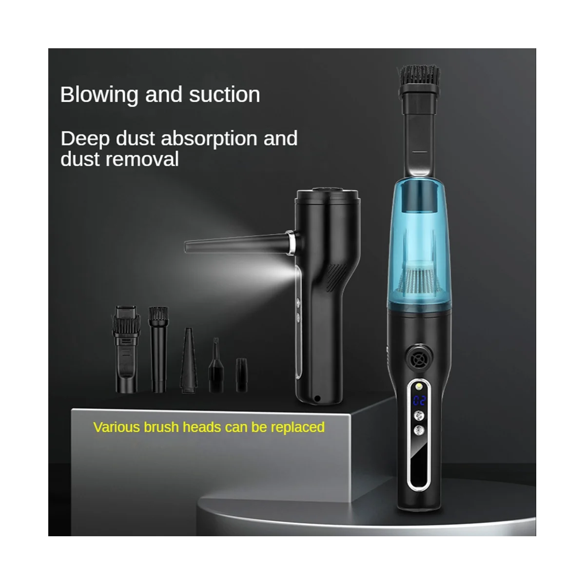 2-IN-1 Portable Car Vacuum Cleaner Wireless Handheld Vacuum Blowing Dust Home Car Dual- Dust Catcher Home Office
2-IN-1 Portable Car Vacuum Cleaner Wireless Handheld Vacuum Blowing Dust Home Car Dual- Dust Catcher Home Office