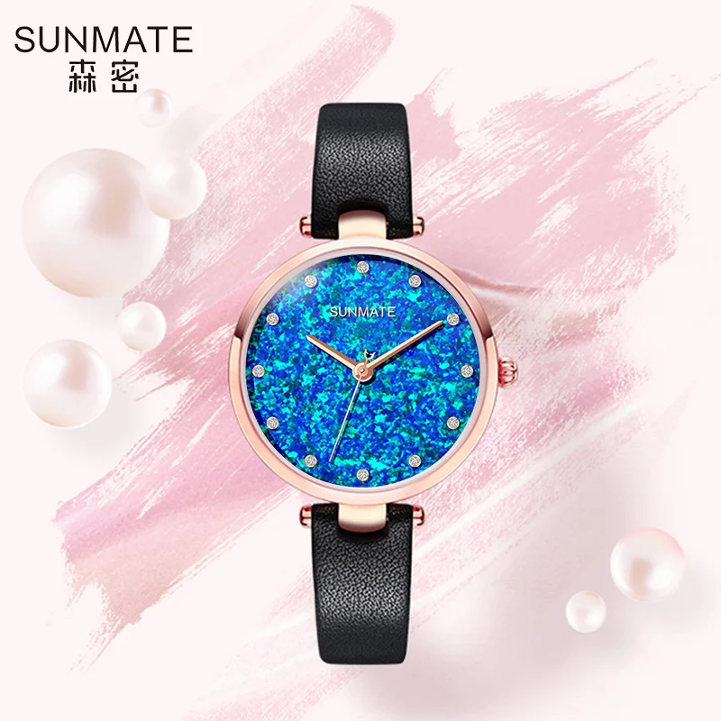 SUNMATE New Starry Sky Leather Strap Women's Casual Watch Women's Rhinestone Dress Watch Color Quartz Watch,Comes with Watch Box
SUNMATE New Starry Sky Leather Strap Women's Casual Watch Women's Rhinestone Dress Watch Color Quartz Watch,Comes with Watch Box